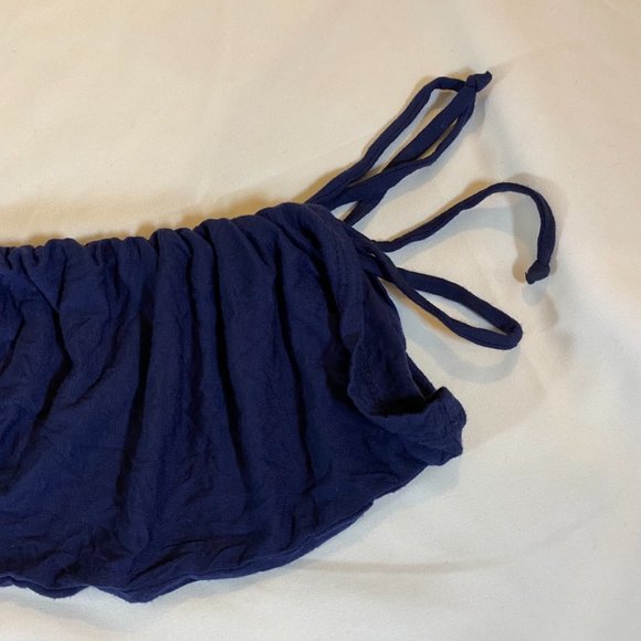 Drapey Deep purple-Blue Soft Jersey oversized top Ruched drawstring sleeves - Picture 9 of 11